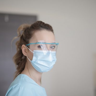 woman in ppe